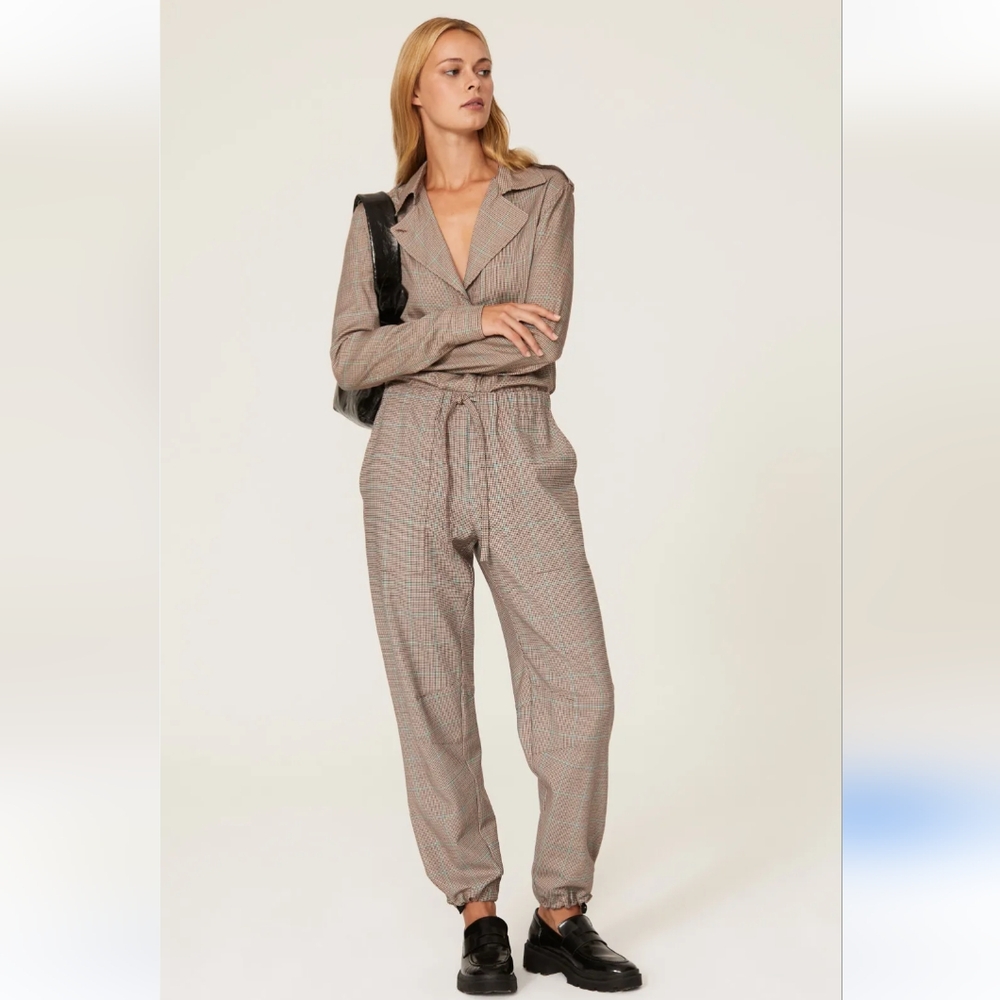 Rag & Bone Andre Brown Check Jogger Pants Size XS